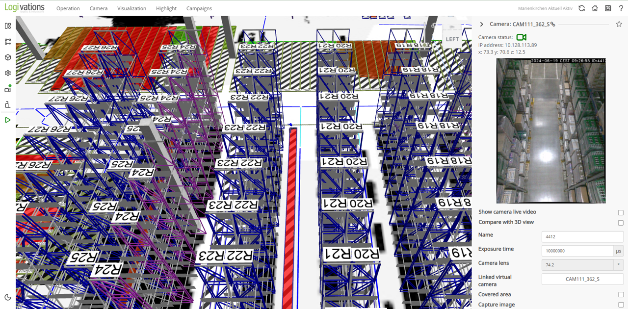 Real-time digital twin with AI recognition units