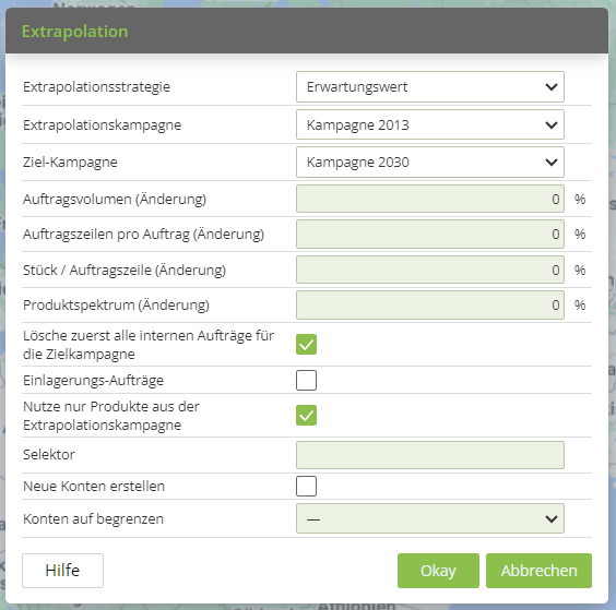 Data generation and extrapolation in W2MO