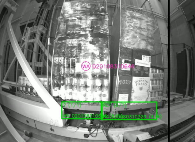 W2MO identification gate mounted on a conveyor system