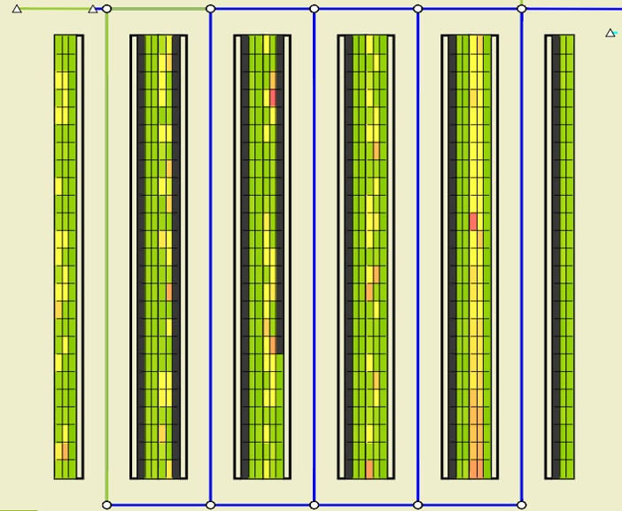 Diagrams of warehouse traffic