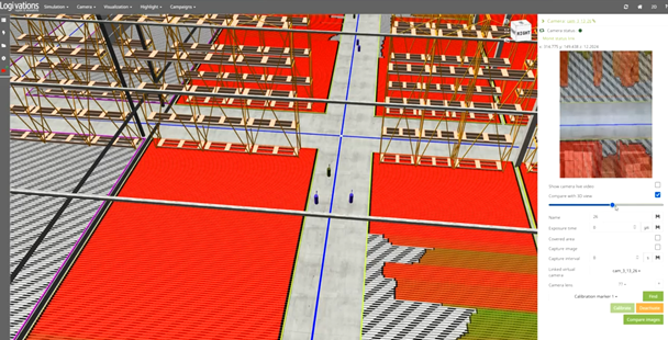 Camera-based monitoring of bulk areas