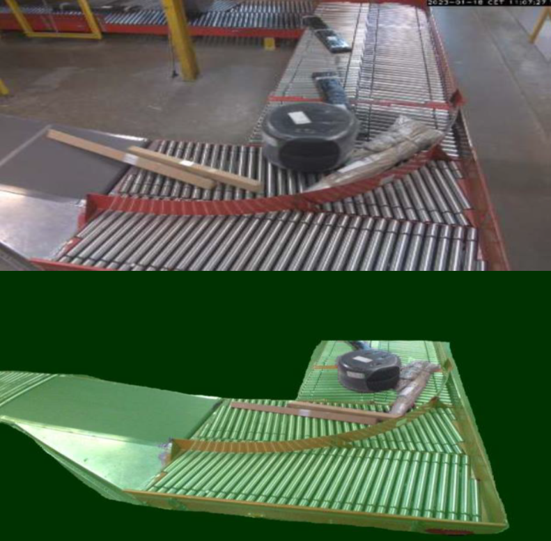 Fill-level monitoring and traffic jam detection on a conveyor