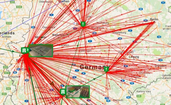 Production and distribution network