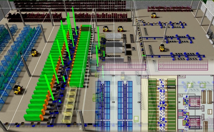 Digital twin of a warehouse